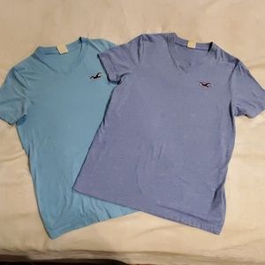 2 - Men's V-neck Hollister Tees...size Medium